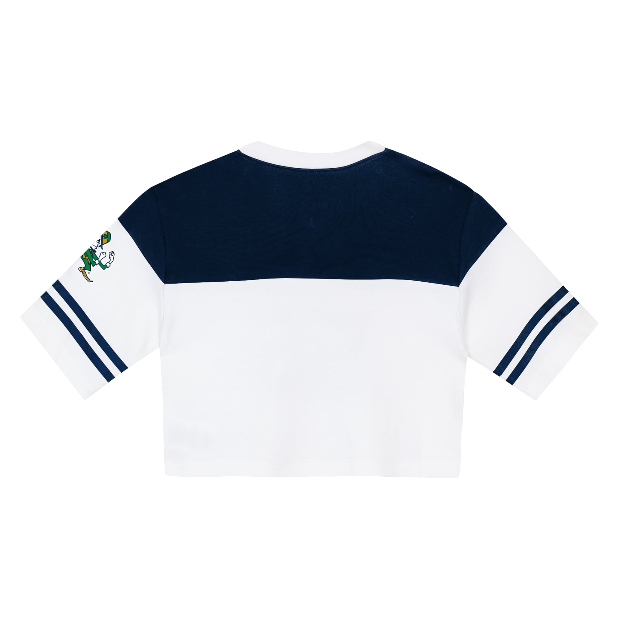 Ensemble T-shirt à col en V et short Outerstuff bleu marine/blanc Notre Dame Fighting Irish pour fille (taille préscolaire)